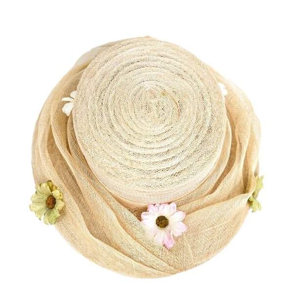 Toucan Collection New York Native Straw Tiered Daisy Statement Hat main image 6